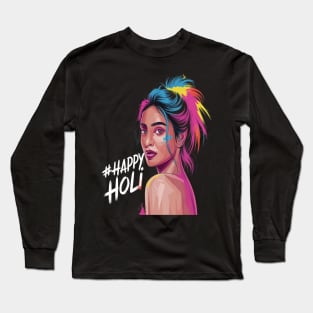 Happy Holi Festival of Colors India Hindu Long Sleeve T-Shirt